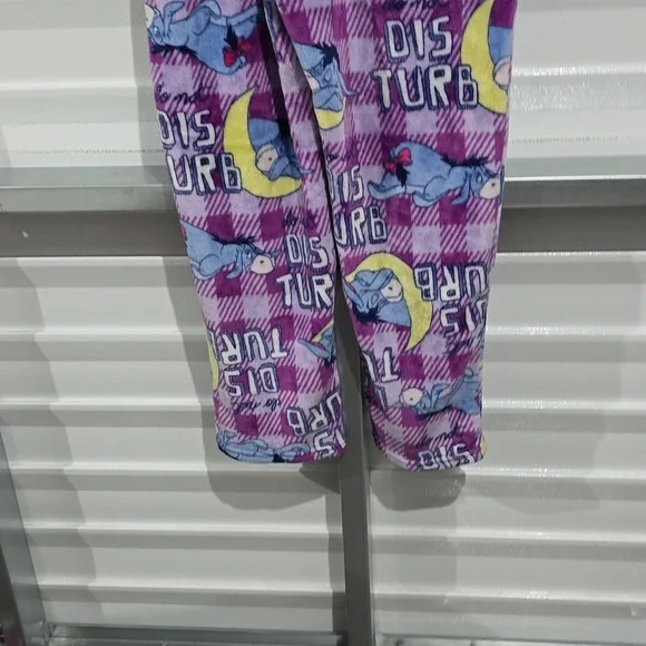 Eeyore Do Not Disturb Fleece Pajama‎ Pants Size XLARGE 16-18 - Picture 7 of 11
